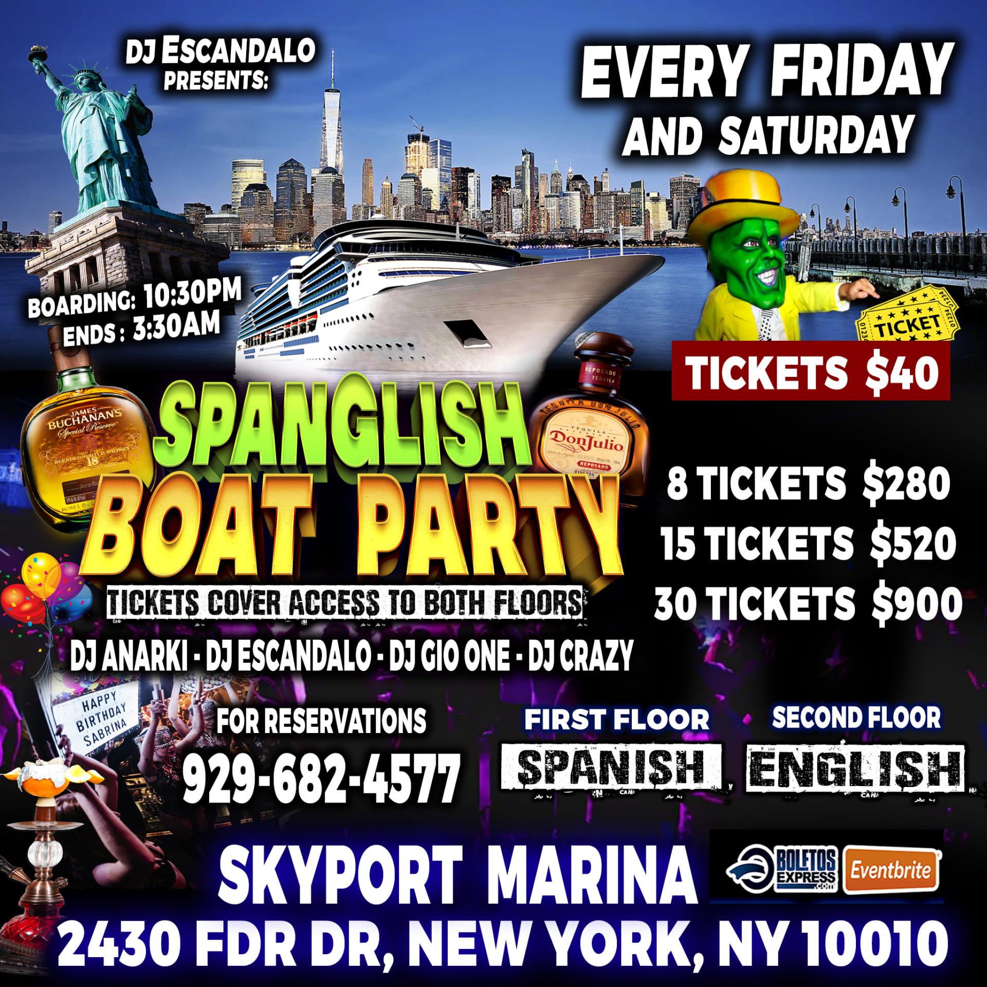 SPANGLISH BOAT PARTY