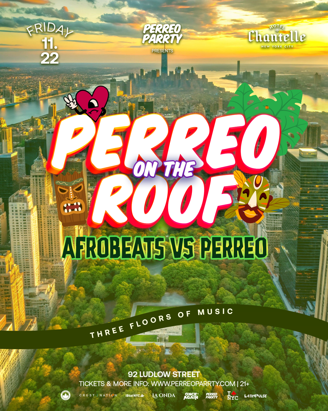 PERREO on the ROOF - Afrobeats v Perreo Party at Hotel Chantelle