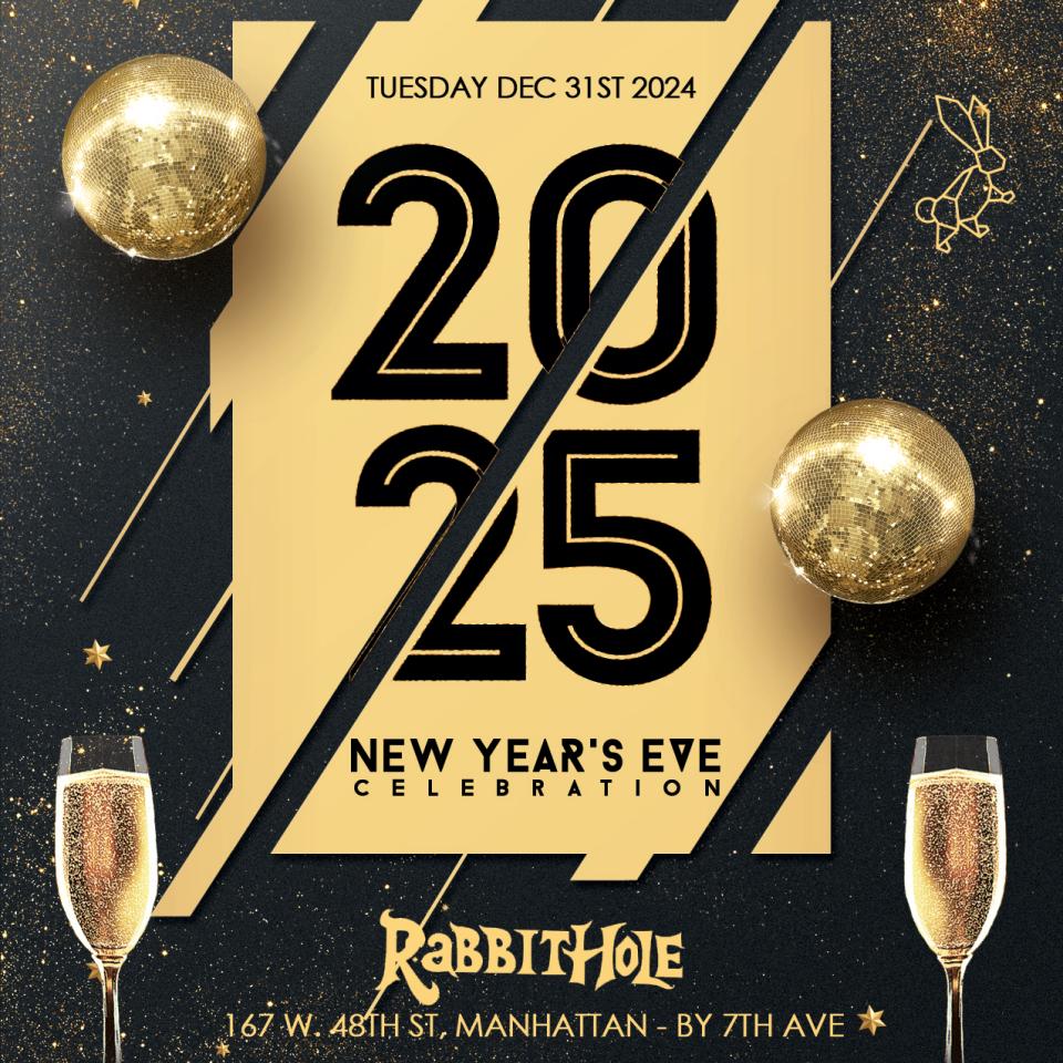 New Year's Eve party in Times Square at Rabbit Hole