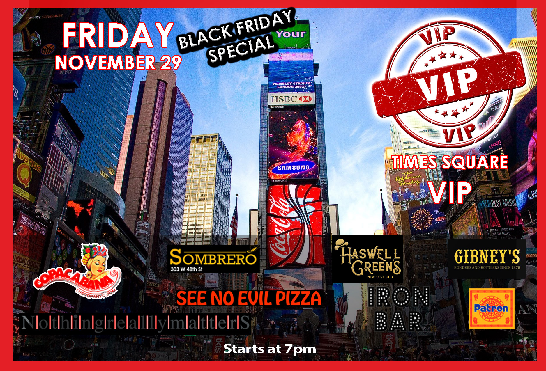 Black Friday times square club hop