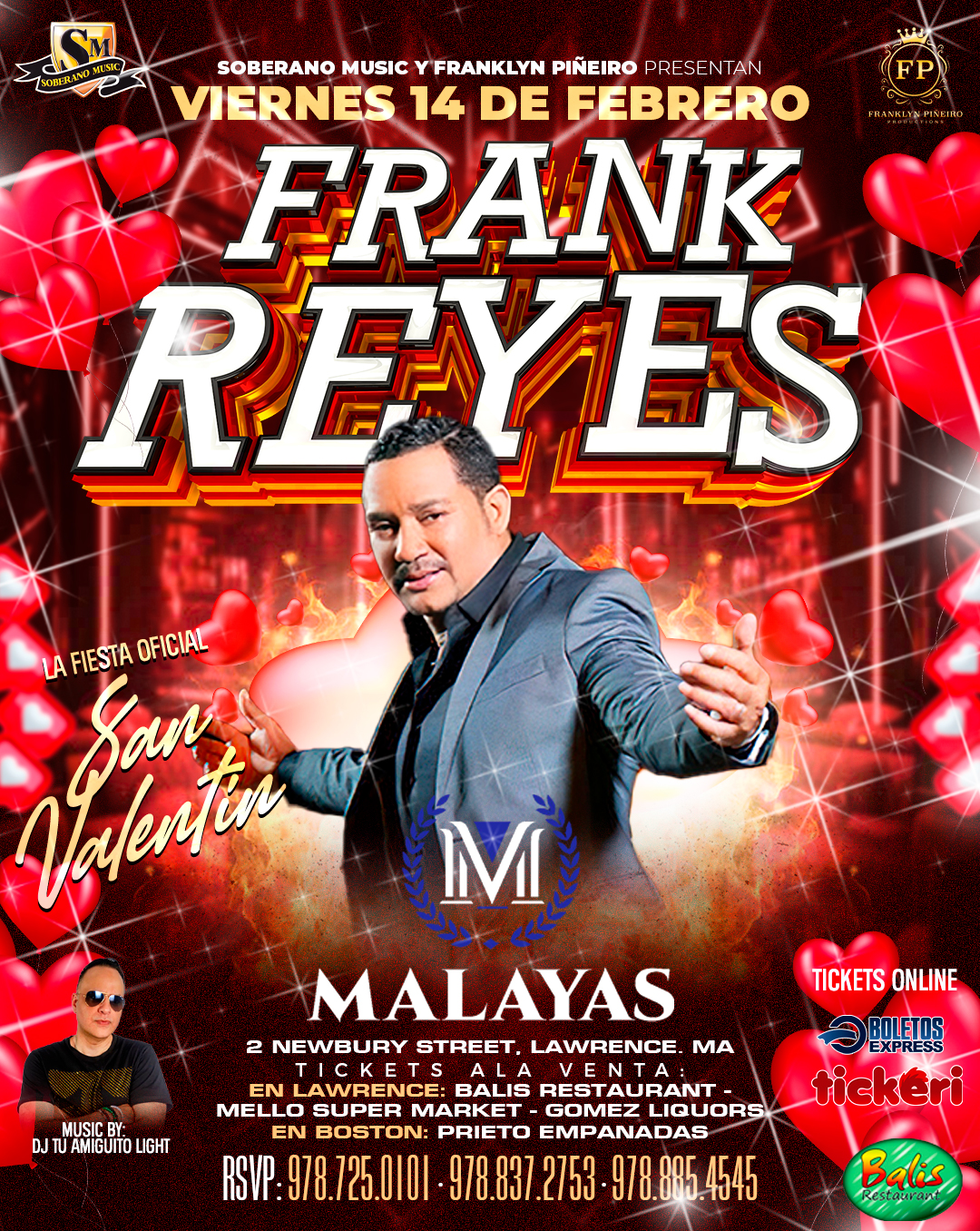 Frank Reyes Celebrando San Valentín